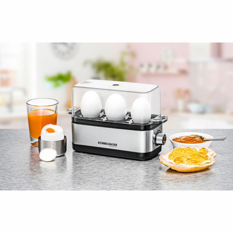 Æggekoger, Rustfrit stål, 3 æg - Rommelsbacher
