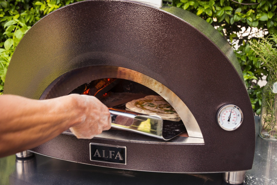 Pizzaovn Nano, Brændefyret, Kobberfarvet - Alfa Forni