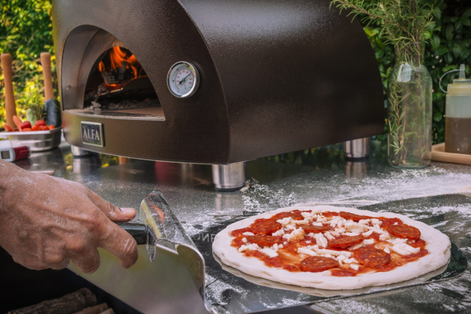 Pizzaovn Nano, Brændefyret, Kobberfarvet - Alfa Forni