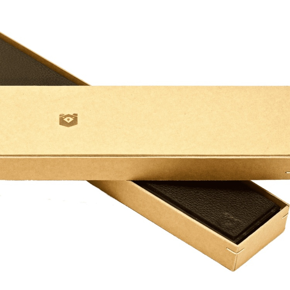 Knivskær i sort læder, sort eg - Piotr The Bear