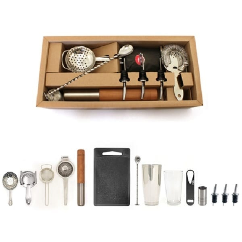 Elite Cocktail Kit, 15 stykke barværktøj - Bonzer i gruppen Bar & Vin / Bar udstyr / Cocktailsæt hos The Kitchen Lab (1611-15738)