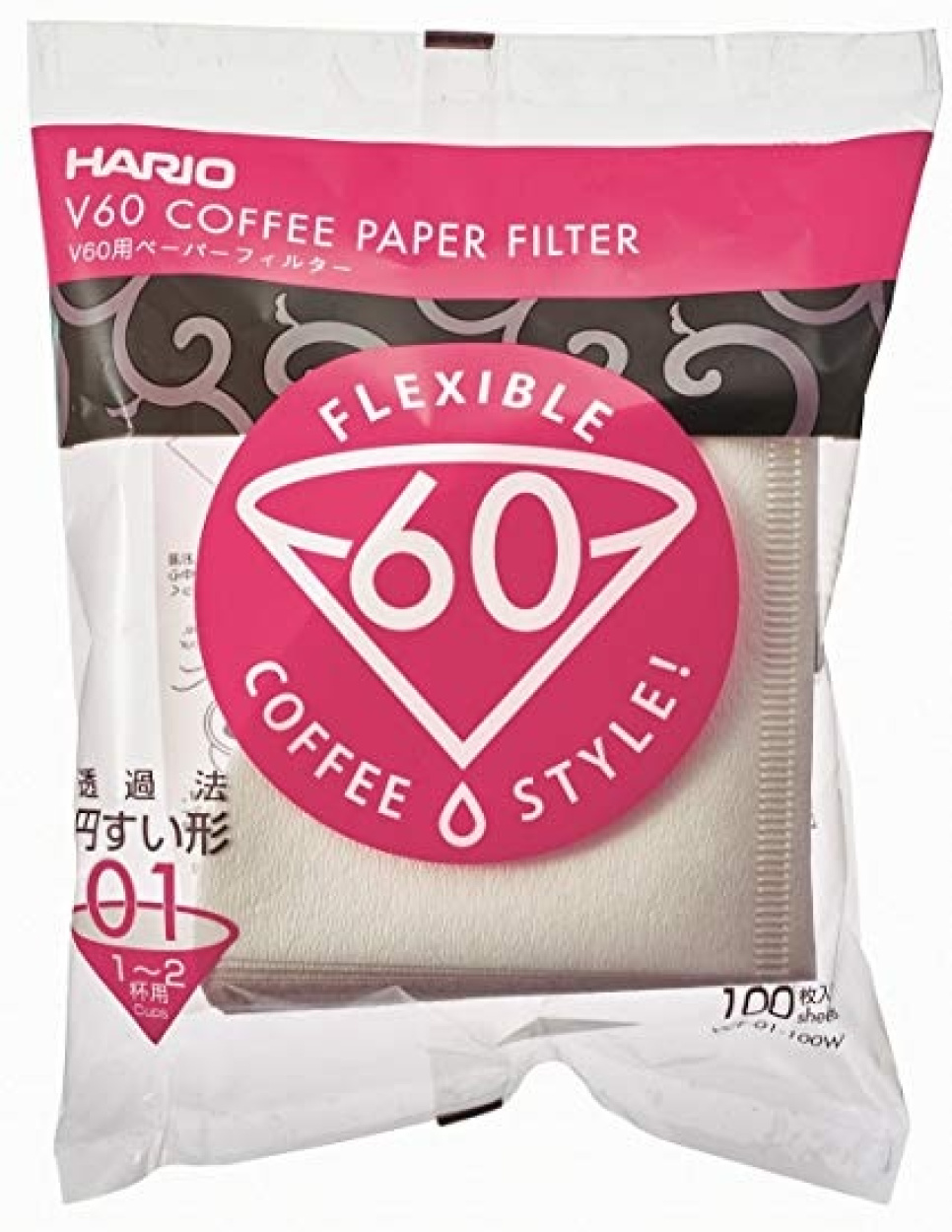 V60 Filter 01 - Hario i gruppen Te & Kaffe / Kaffe tilbehør / Kaffe filter hos The Kitchen Lab (1636-15924)