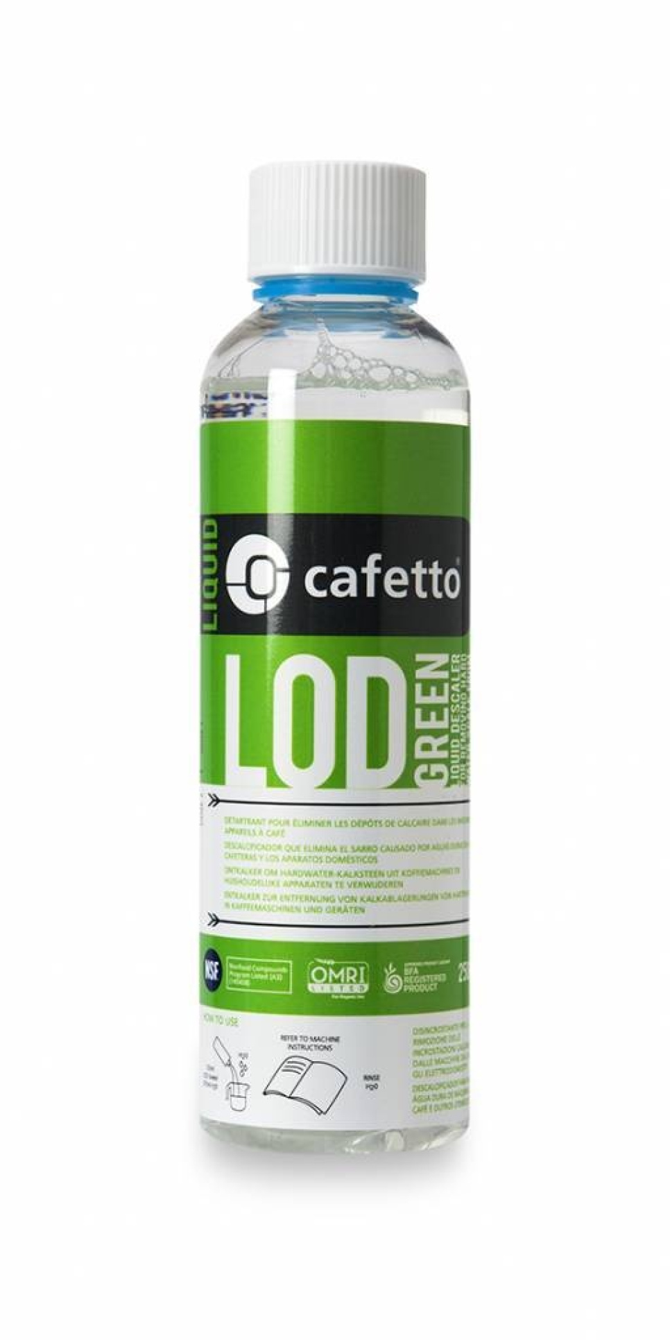 LOD Afkalkningsmiddel til Espressomaskine 250ml - Cafetto i gruppen Te & Kaffe / Kaffe tilbehør / Rengøring & Vedligeholdelse hos The Kitchen Lab (1638-16004)