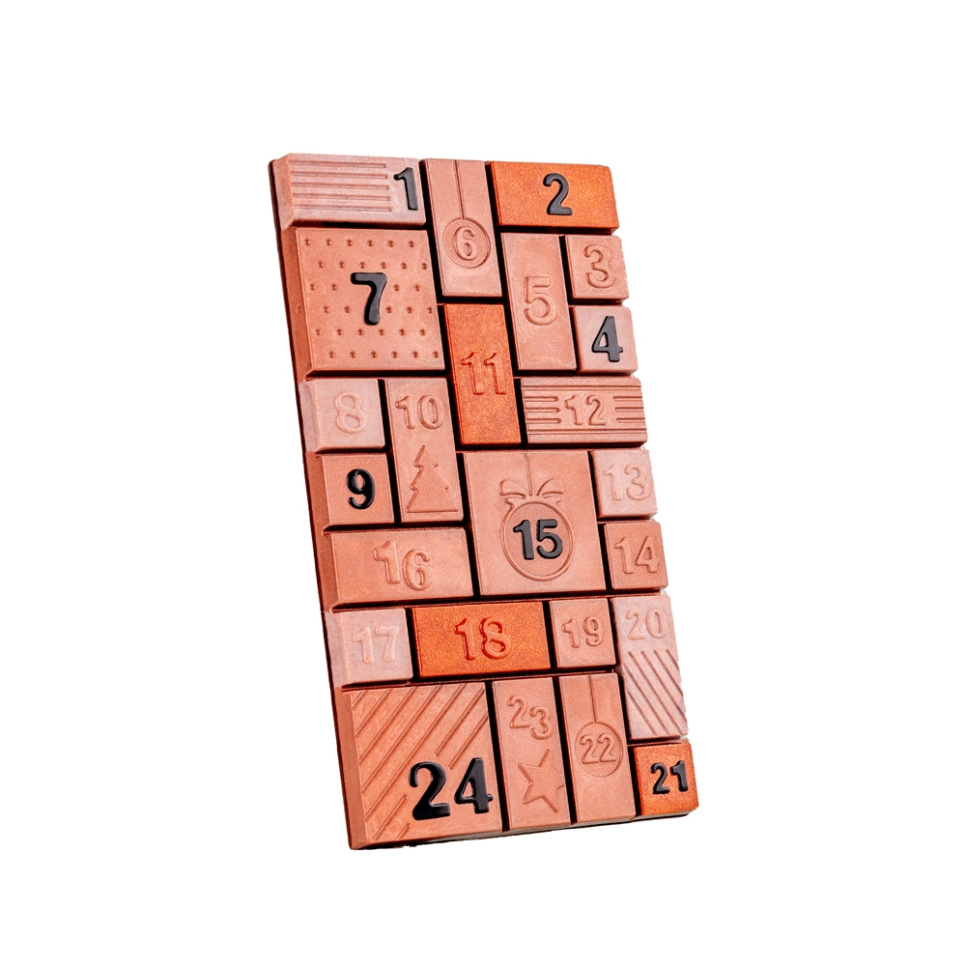 Adventskalender med 24 stykker chokoladekage i dåse - Martellato