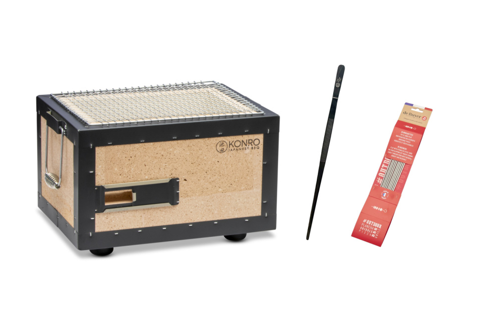 Konro Professional-paket, Japansk kolgrill - Konro i gruppen Grill, komfurer & ovne / Grill / Bordgrill hos The Kitchen Lab (1731-30791)