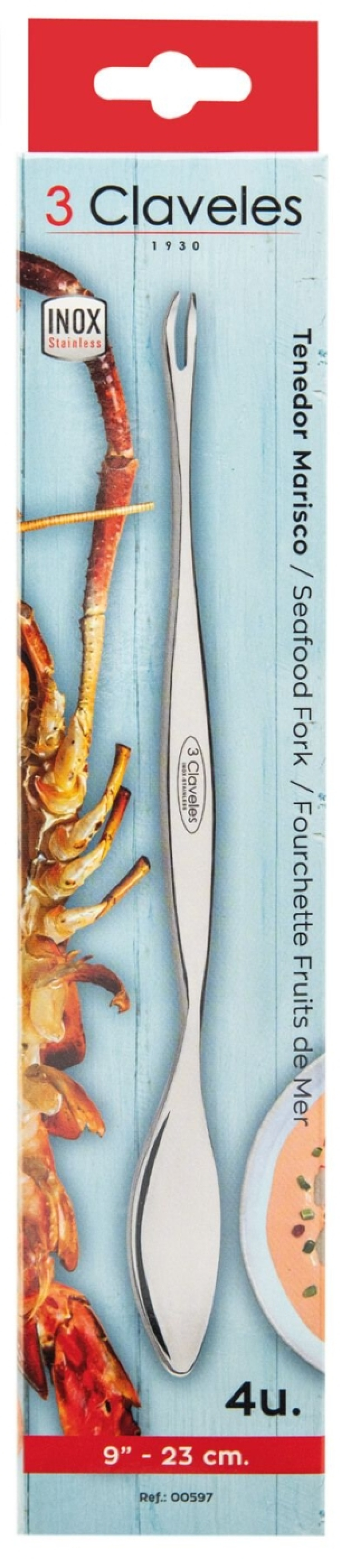 Seafood gaffel, 23 cm, 4-pak - 3 Claveles