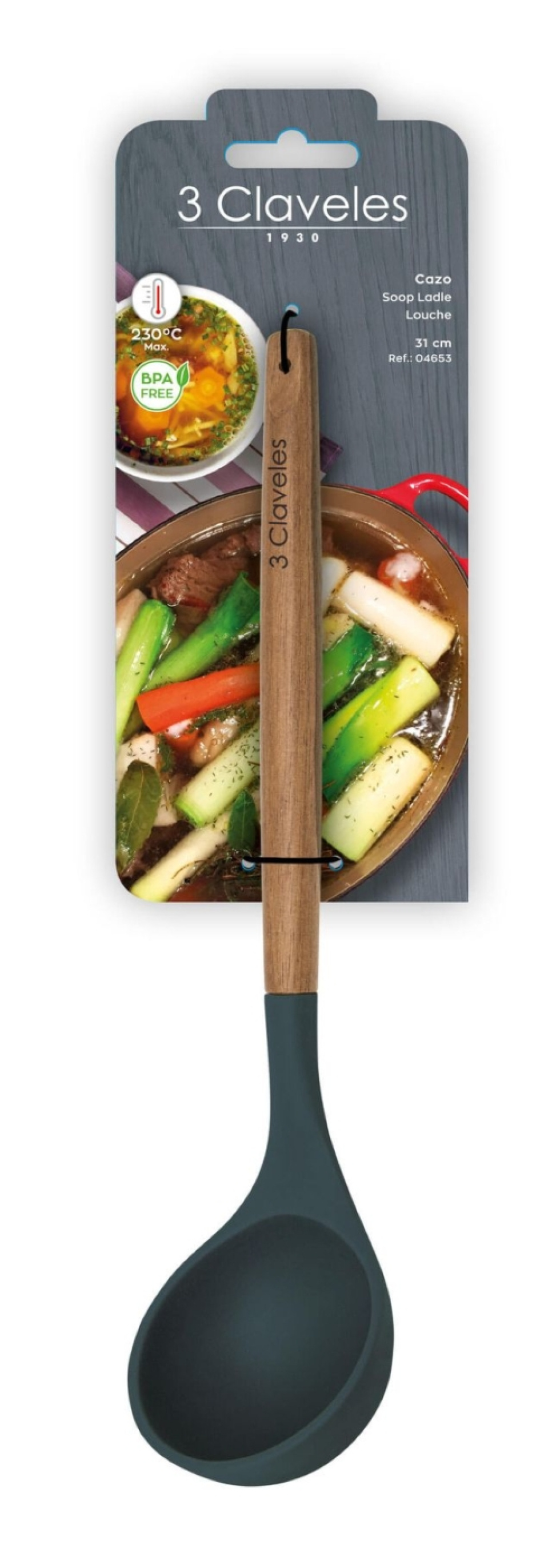 Slev, 31 cm - 3 Claveles