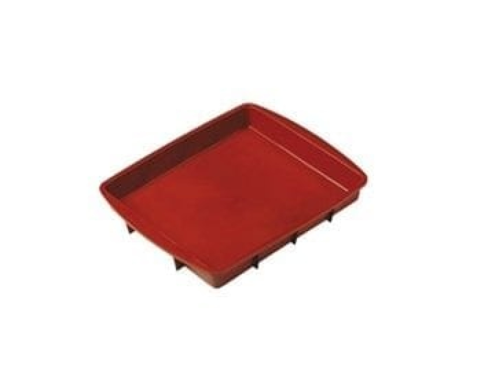 Firkantet form 28x24x4 cm, silikone, rød - Pavoni i gruppen Bagning / Bageforme / Silikone forme hos The Kitchen Lab (1827-13653)