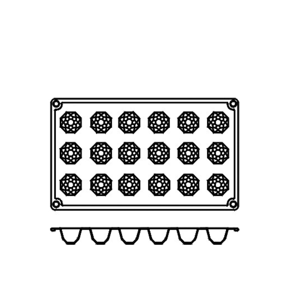 Bageform i silikone, diamant, 18 stk – Pavoni Bageform i silikone, diamant, 18 stk – Pavoni