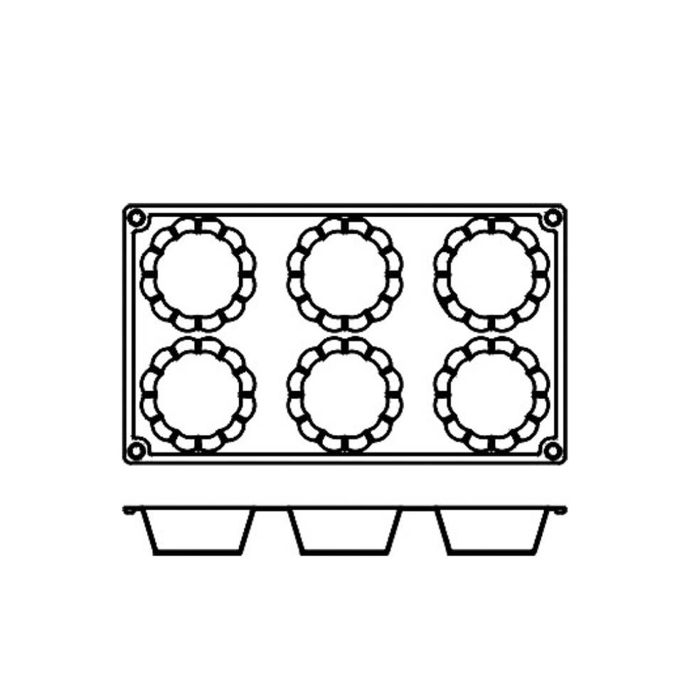 Bageform i silikone, lavvandet brioche, 6 stk – Pavoni Bageform i silikone, lavvandet brioche, 6 stk – Pavoni