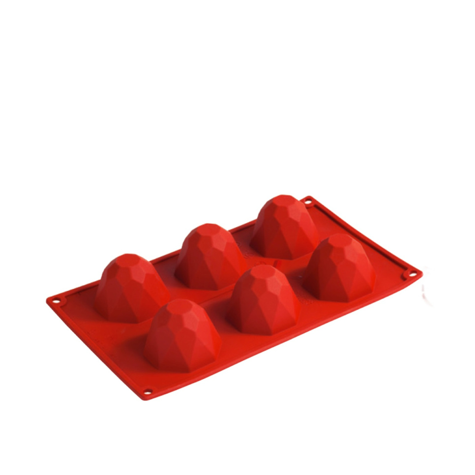 Bageform i silikone, diamant, 6 stk - Pavoni i gruppen Bagning / Bageforme / Silikone forme hos The Kitchen Lab (1827-20852)