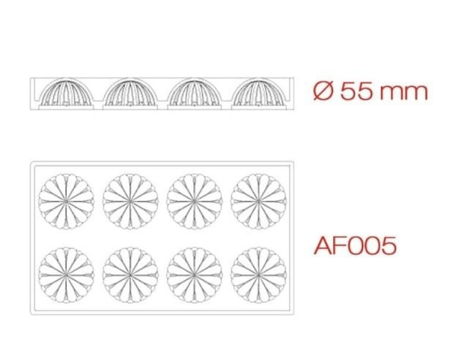 Silikoneform, PavoDuo, kugle AF005 - Pavoni