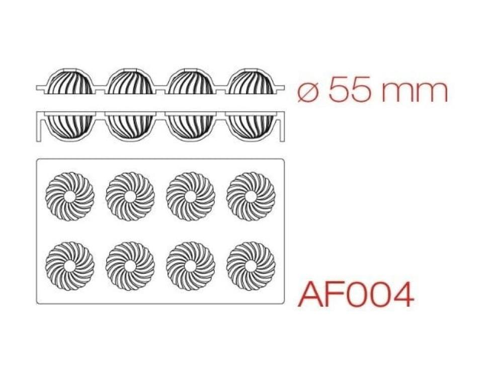 Silikoneform, PavoDuo, kugle AF004 - Pavoni Silikoneform, PavoDuo, kugle AF004 - Pavoni