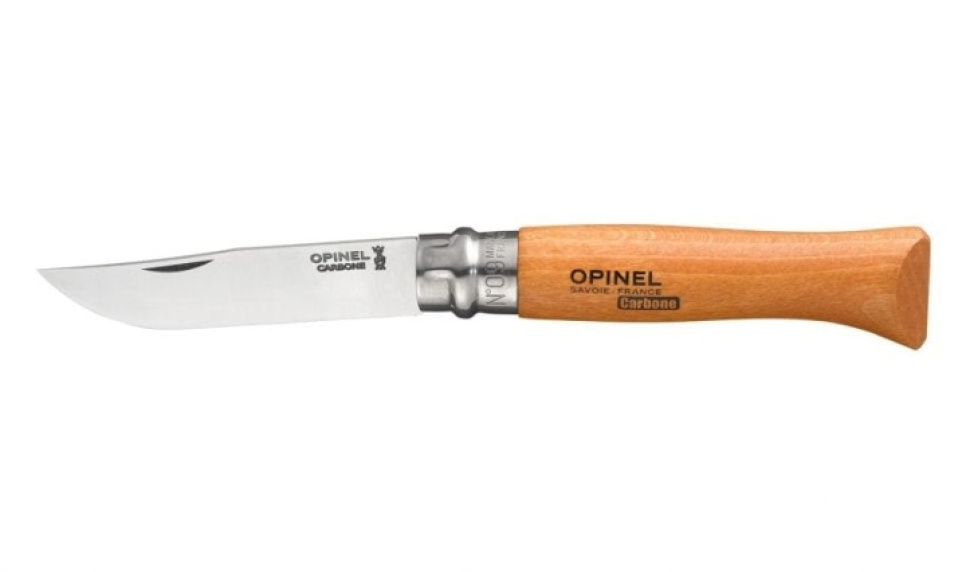Foldekniv af kulstofstål, træskaft - Opinel i gruppen Madlavning / Køkkenknive / Andre knive hos The Kitchen Lab (1861-22608)