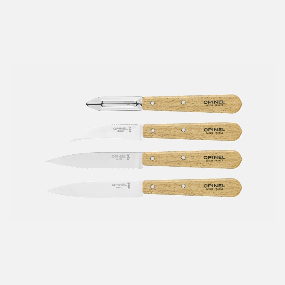 Knivsæt i fire dele, Nature, Essentials - Opinel Knivsæt i fire dele, Nature, Essentials - Opinel