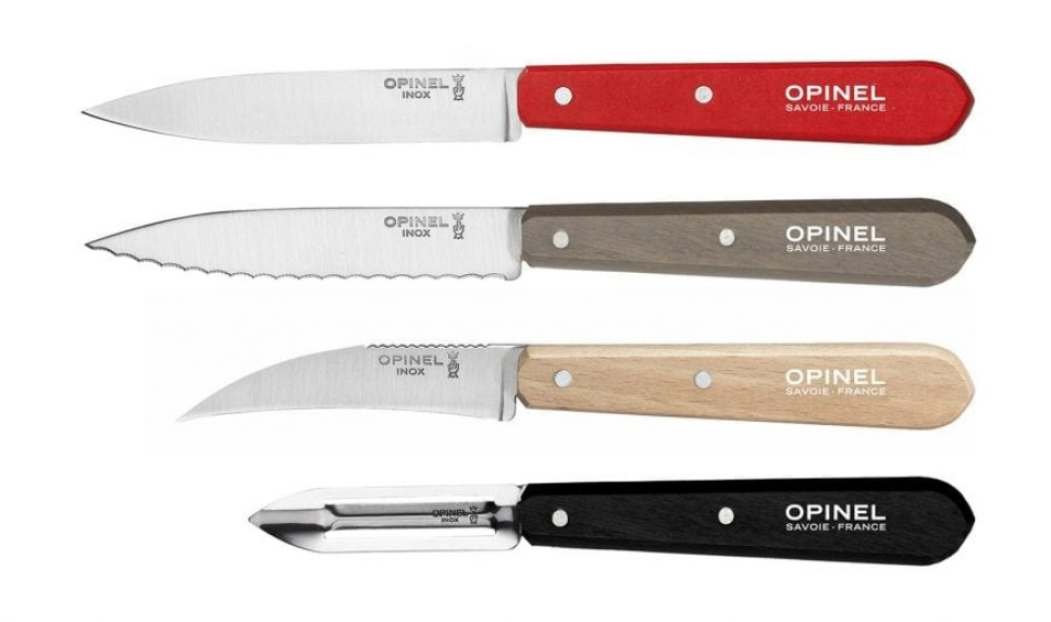 Knivsæt i fire dele, Loft, Essentials - Opinel i gruppen Madlavning / Køkkenknive / Kniv-sæt hos The Kitchen Lab (1861-22652)