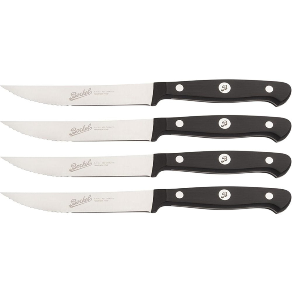 Takkede bøfknive, 4-pak Classic Black - Berkel i gruppen Madlavning / Køkkenknive / Andre knive hos The Kitchen Lab (1870-23936)