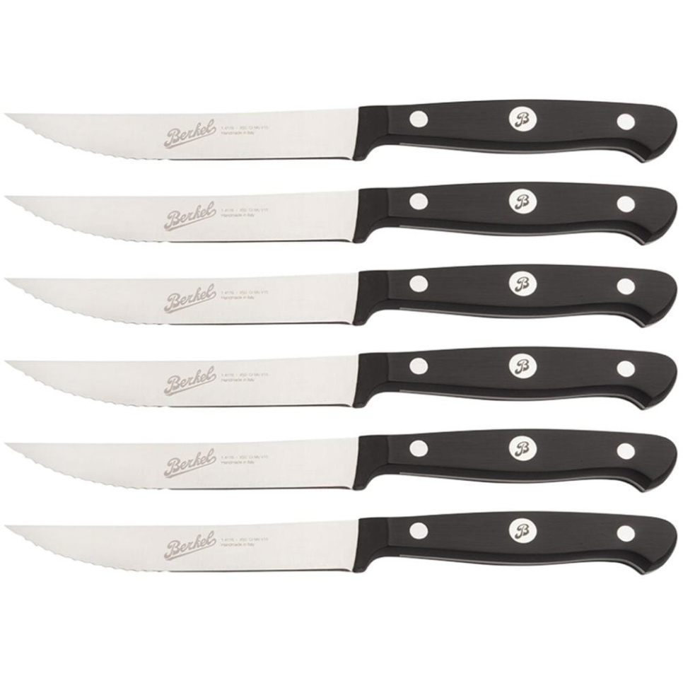 Takkede bøfknive, 6-pak Classic Black - Berkel i gruppen Madlavning / Køkkenknive / Andre knive hos The Kitchen Lab (1870-23937)