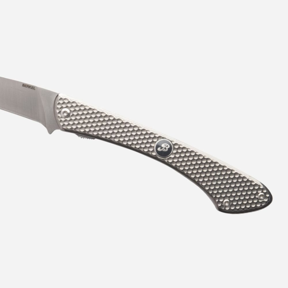 Foldekniv, 12 cm, med poleret titanium skaft - Berkel