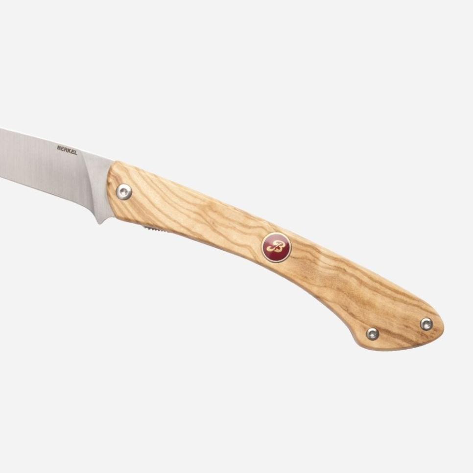 Foldekniv, 12 cm, med skaft af oliventræ - Berkel