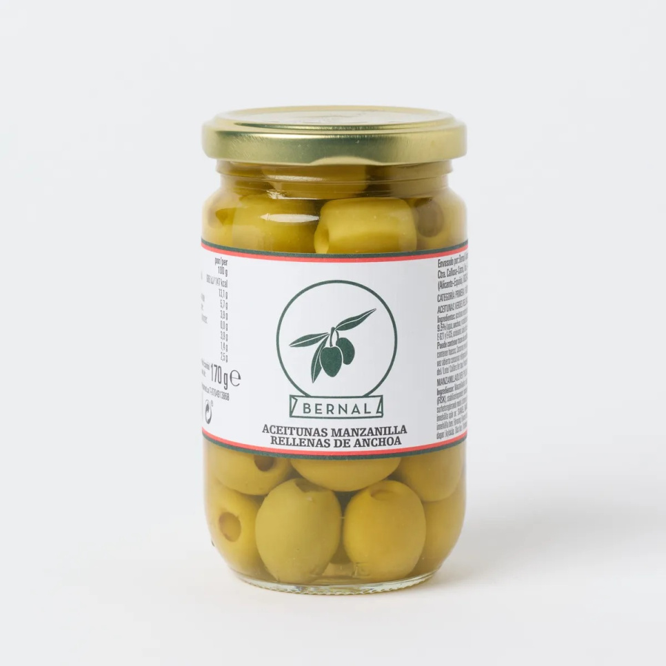 Udstenede Manzanillaoliven, 150 g - Bernal i gruppen Madlavning / Kolonial hos The Kitchen Lab (1971-35967)