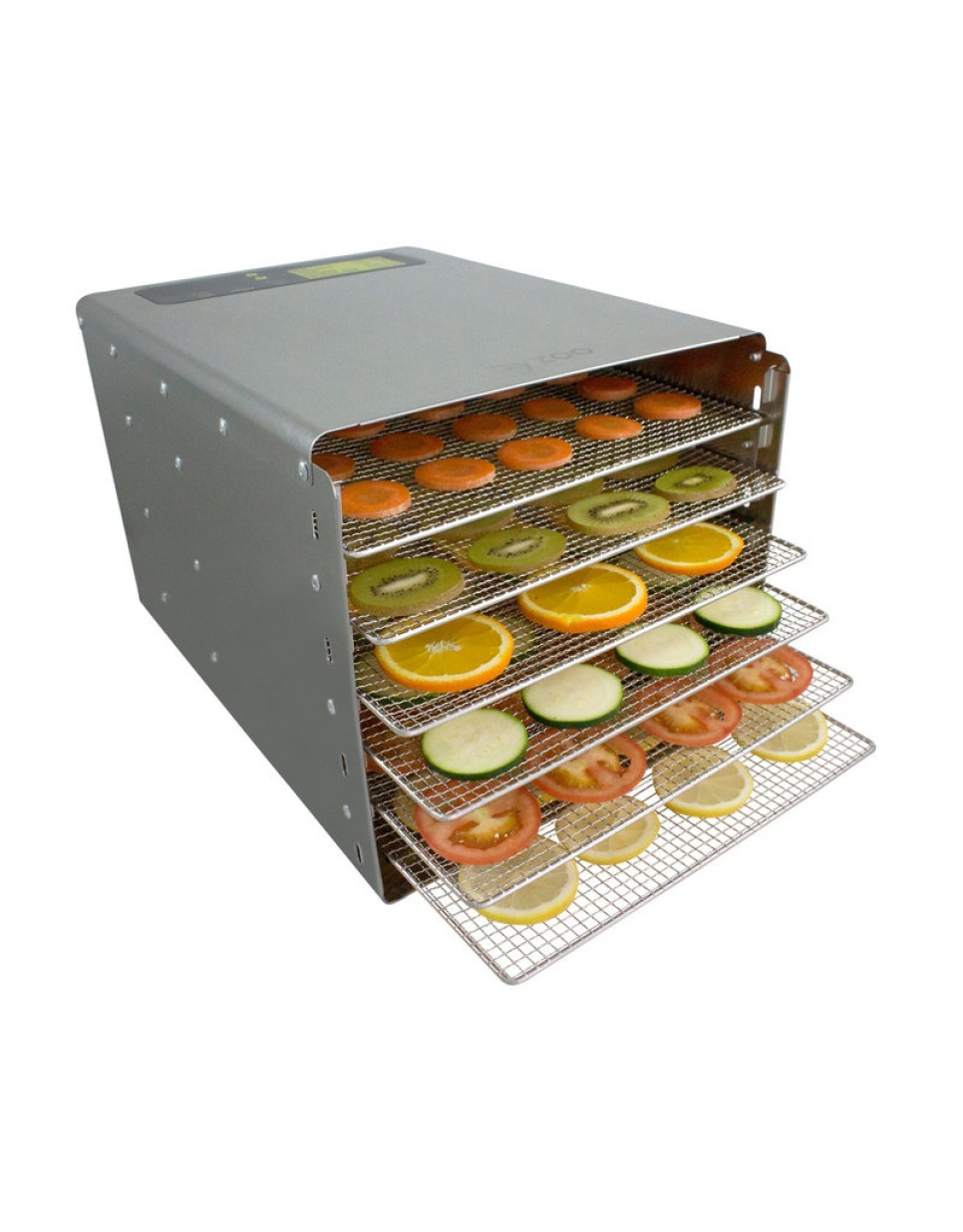 Tørreskab Mini DH02 i rustfrit stål med touch display, 6 bakker - Byzoo i gruppen Køkkenmaskiner / Øvrige køkkenmaskiner / Tørreskab hos The Kitchen Lab (1975-26116)