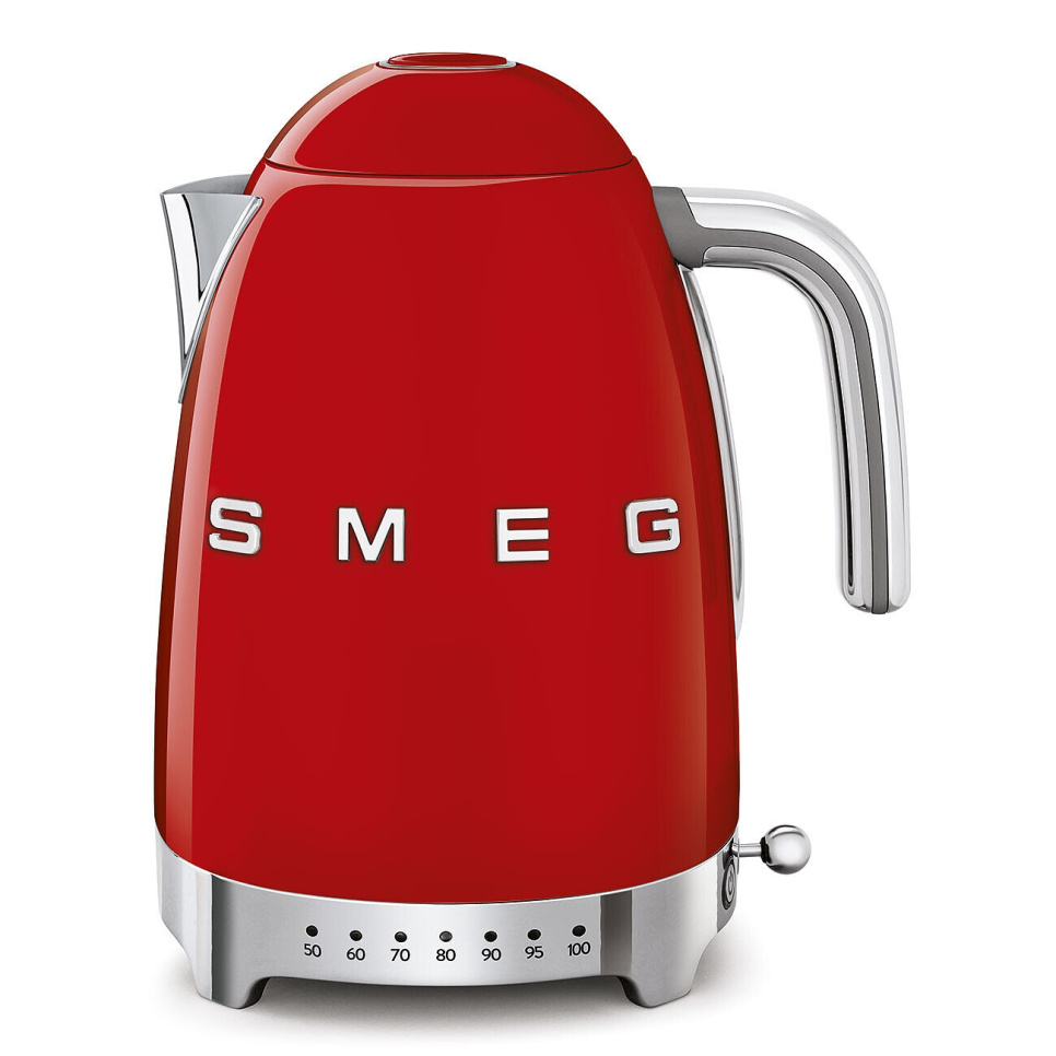 Kedel med temperaturindstilling, rød - Smeg i gruppen Køkkenmaskiner / Varme & Koge / Kedel hos The Kitchen Lab (1984-24974)