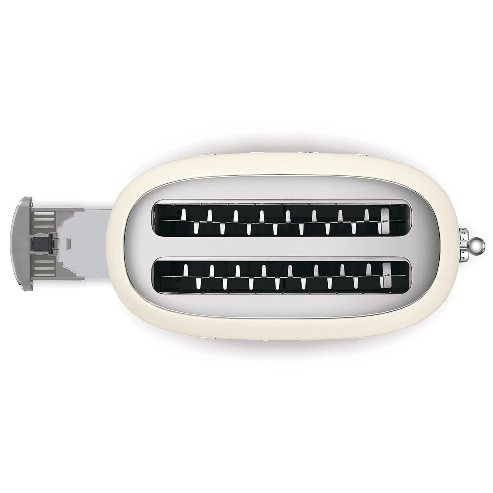 Brødrister, 4 plader, lange rum, Creme - Smeg