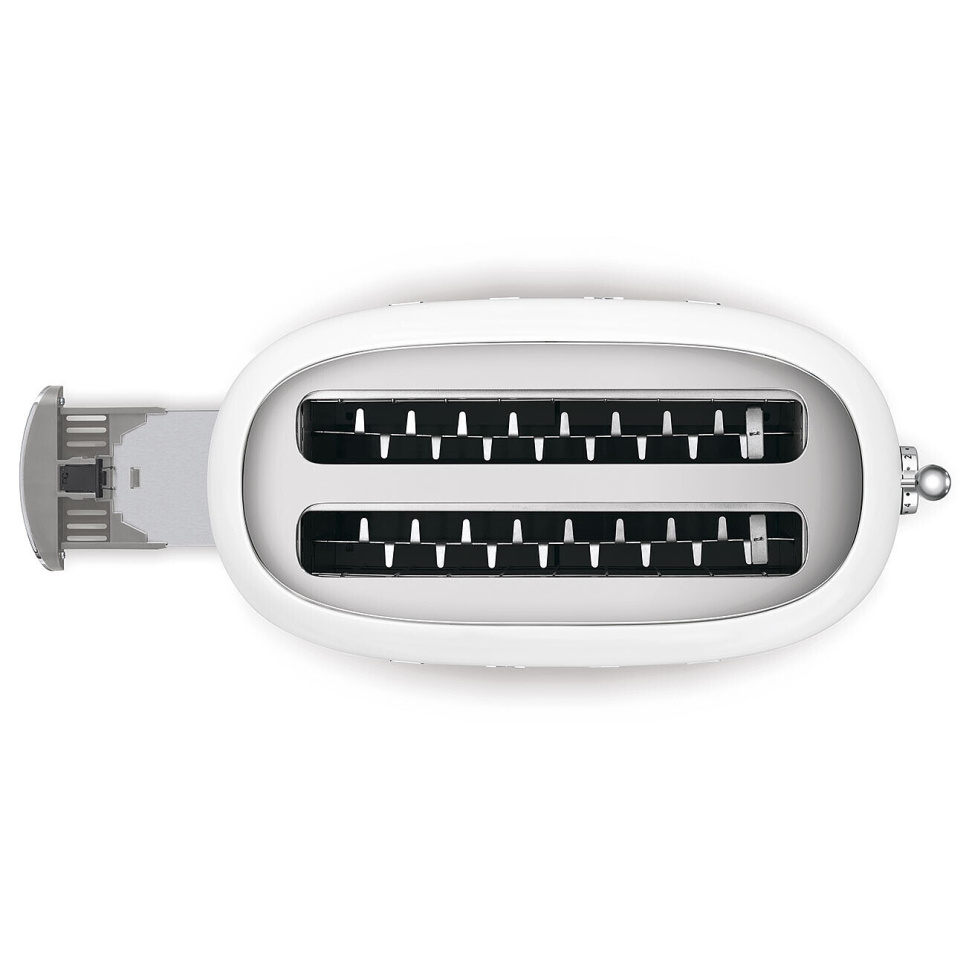 Brødrister, 4 plader, lange rum, hvid - Smeg