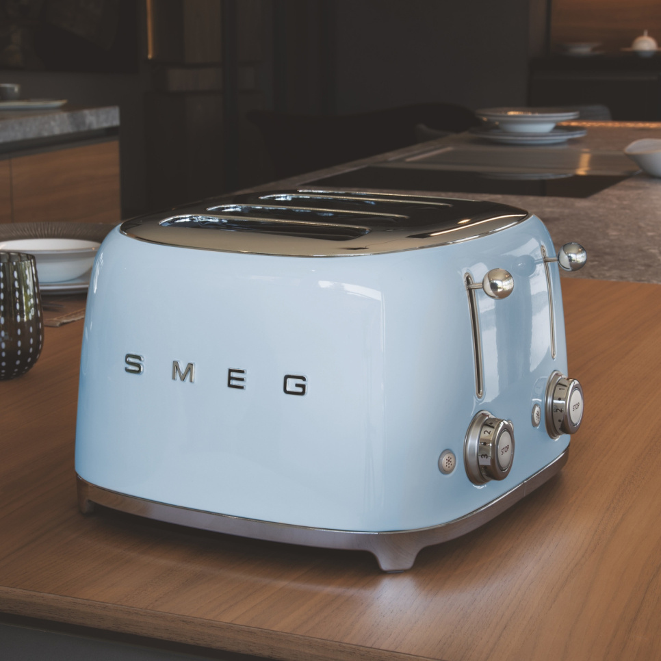 Brødrister, 4 plader, Pastelblå - Smeg