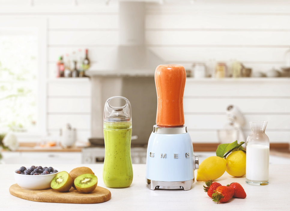 Personlig blender / Mini mixer, Pastelblå - Smeg