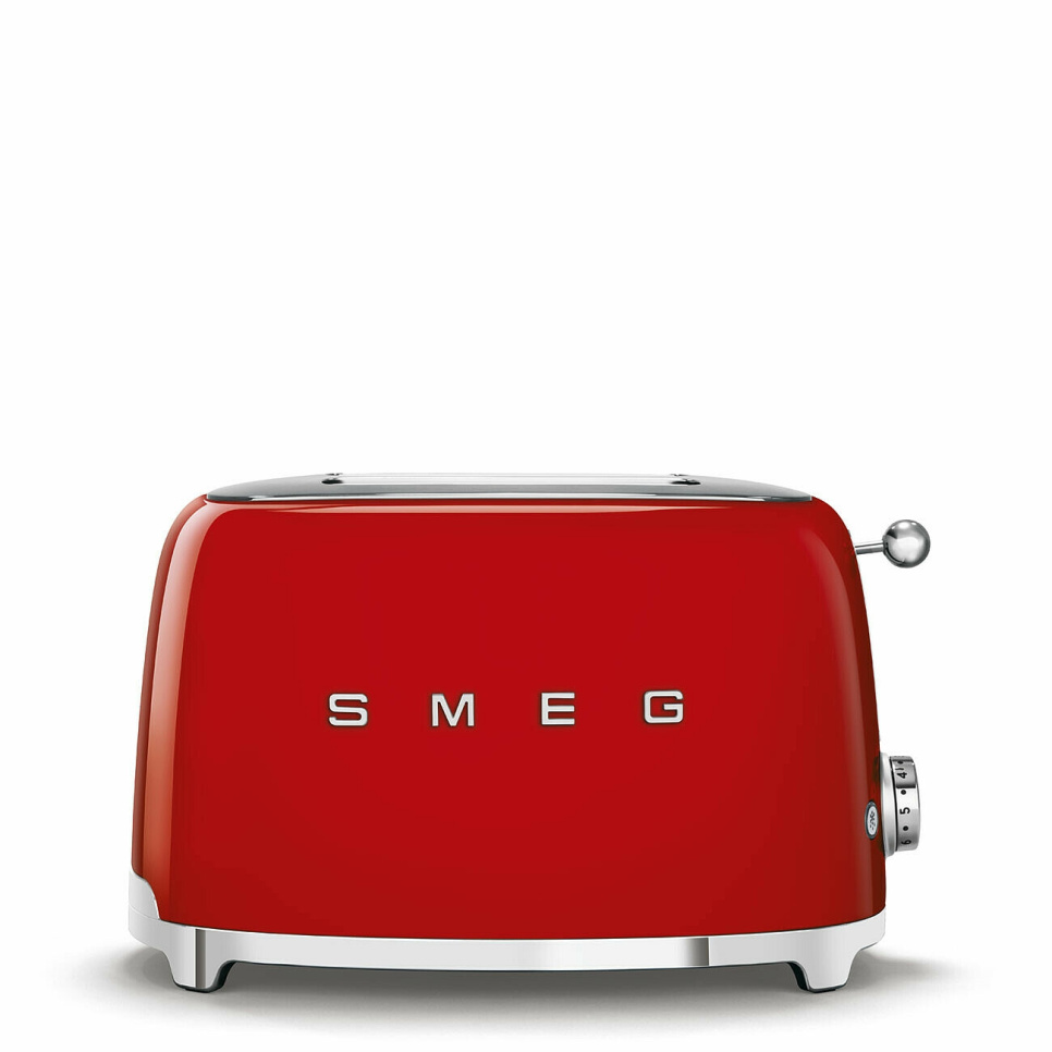 Brødrister, 2 skiver, rød - Smeg i gruppen Køkkenmaskiner / Varme & Koge / Brødristere hos The Kitchen Lab (1984-31474)