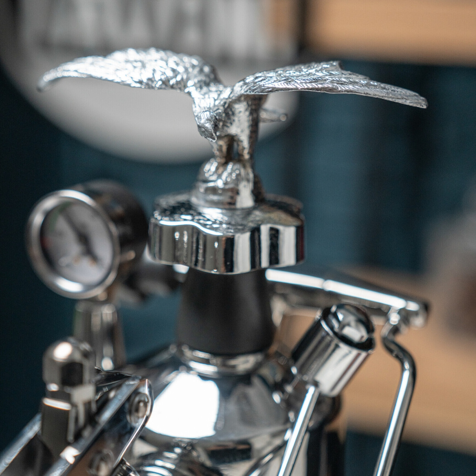 Ørn til Retro manuel espressomaskine, forkromet - La Pavoni