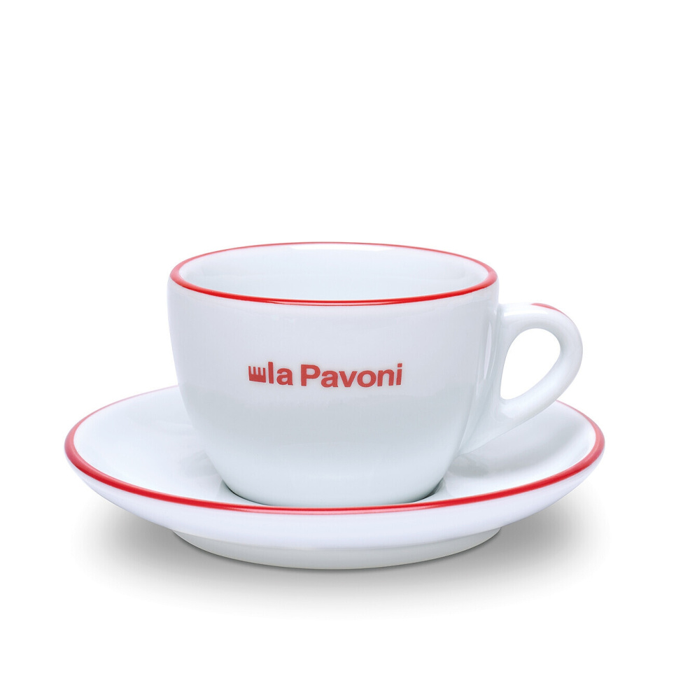 Cappuccinokopper med underkopper, 6-pak - La Pavoni i gruppen Te & Kaffe / Kaffe tilbehør / Kaffekopper hos The Kitchen Lab (1984-31496)