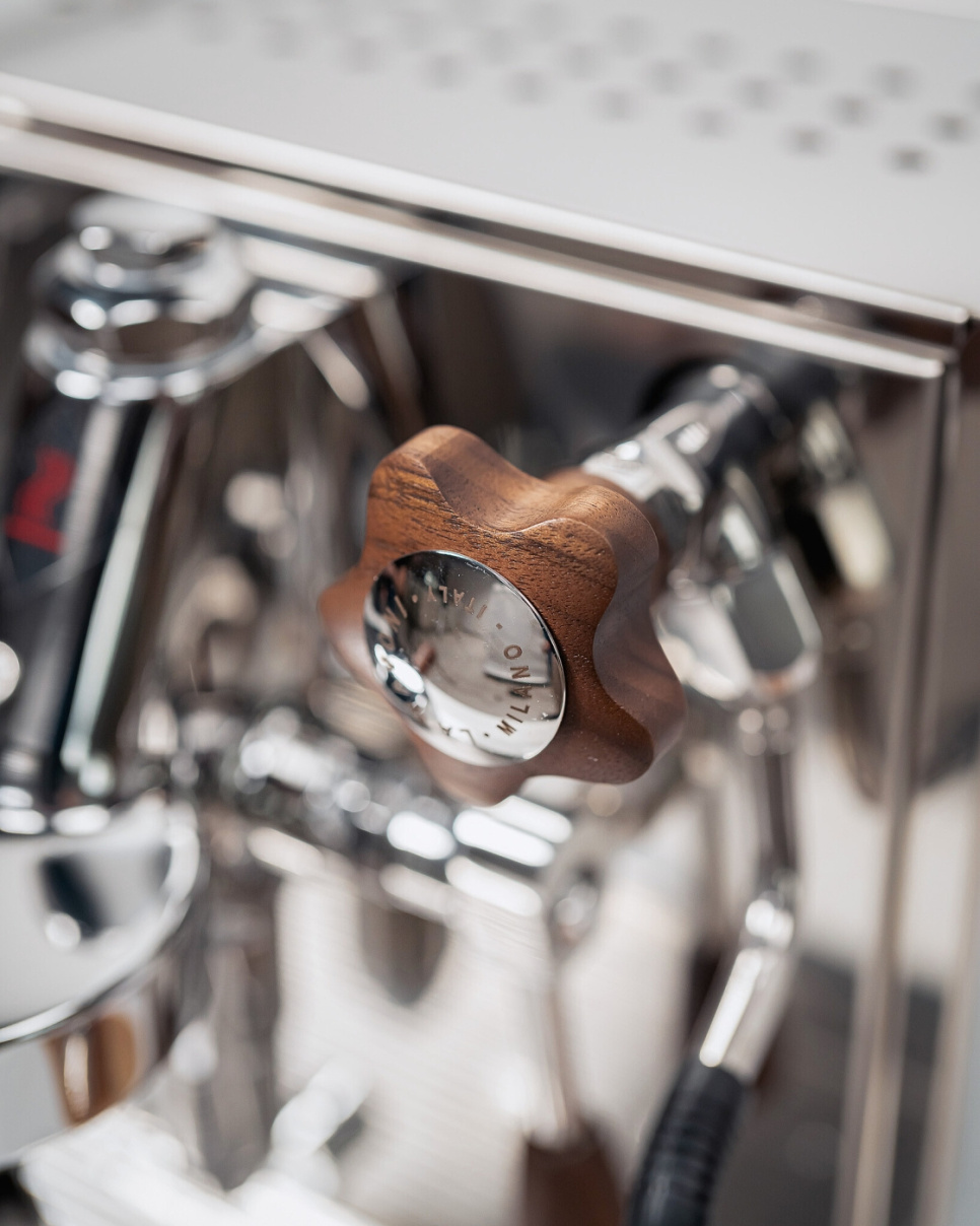 Sæt med portafilter og drejeknapper til Botticelli Evoluzione, valnød - La Pavoni