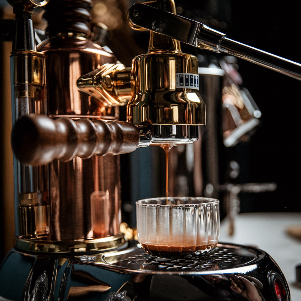 Retro manuel espressomaskine, Esperto Edotto, rosaguld - La Pavoni