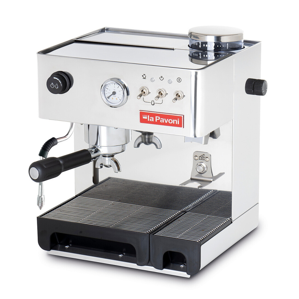 Espressomaskine med indbygget kværn Domus Bar, - La Pavoni i gruppen Te & Kaffe / Kaffe brygning / Espressomaskiner hos The Kitchen Lab (1984-31512)