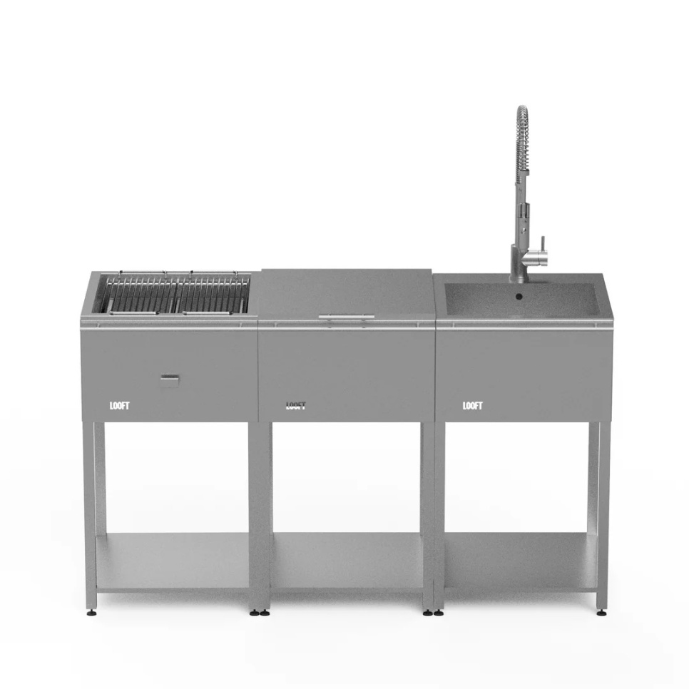 Udekøkken, komplet med kulgrill, arbejdsbord og vask – Looft i gruppen Grill, komfurer & ovne / Grill / Udekøkken hos The Kitchen Lab (1990-31627)