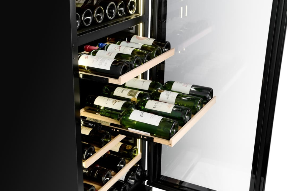 Vinkøleskab Designline 180, Dobbeltzone, Sort - Vigneron