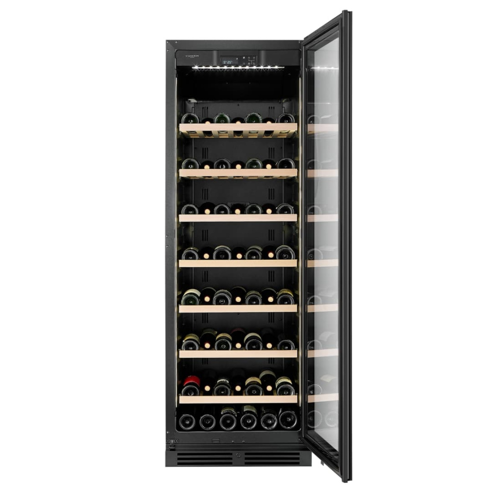 Vinkøleskab Designline 180, Enkeltzone, Sort - Vigneron