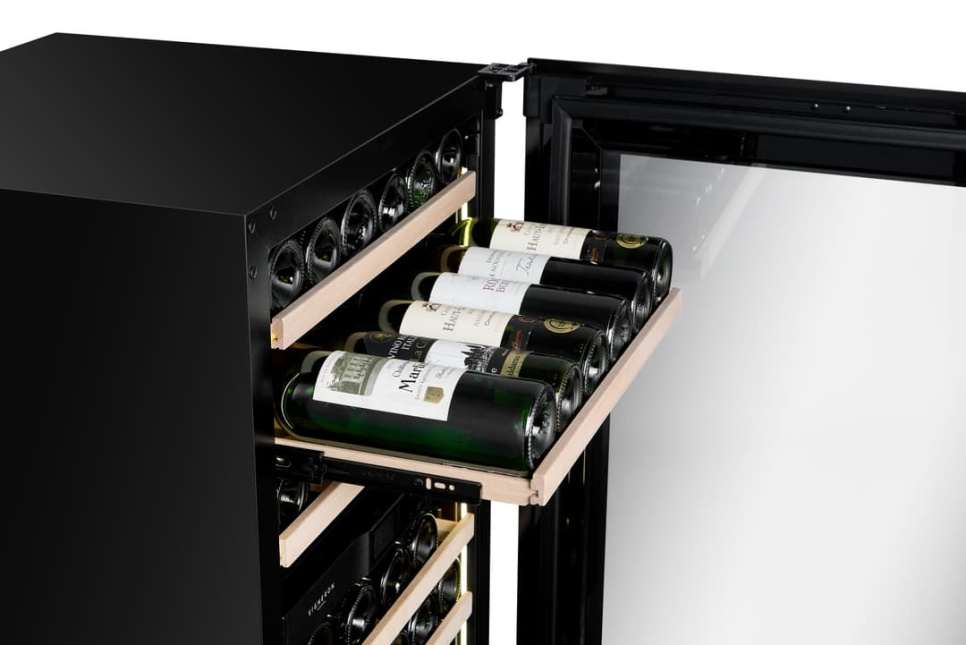 Vinkøleskab Kitchen Built-in 90, Dobbeltzone, Sort - Vigneron