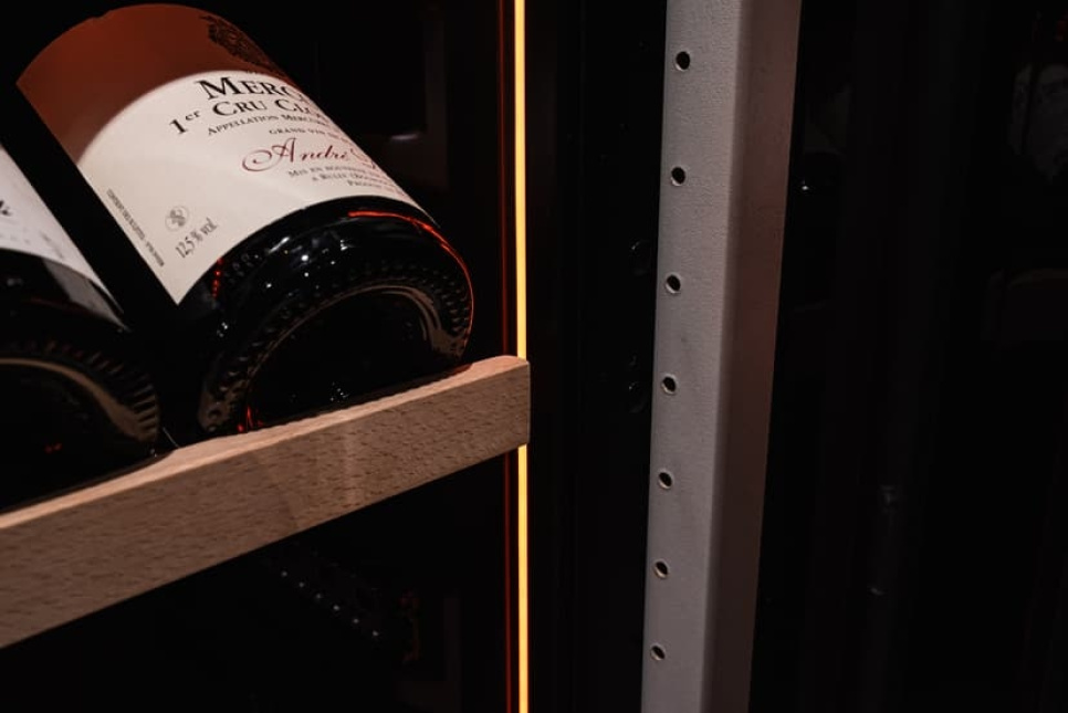Vinkøleskab Storage 200, Enkeltzone, Sort, Højre - Vigneron