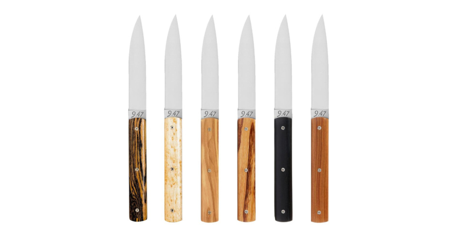 Steak knife 9.47, mixed wood, 6-pack - Perceval i gruppen Borddækning / Bestik / Knivar hos The Kitchen Lab (2175-33058)