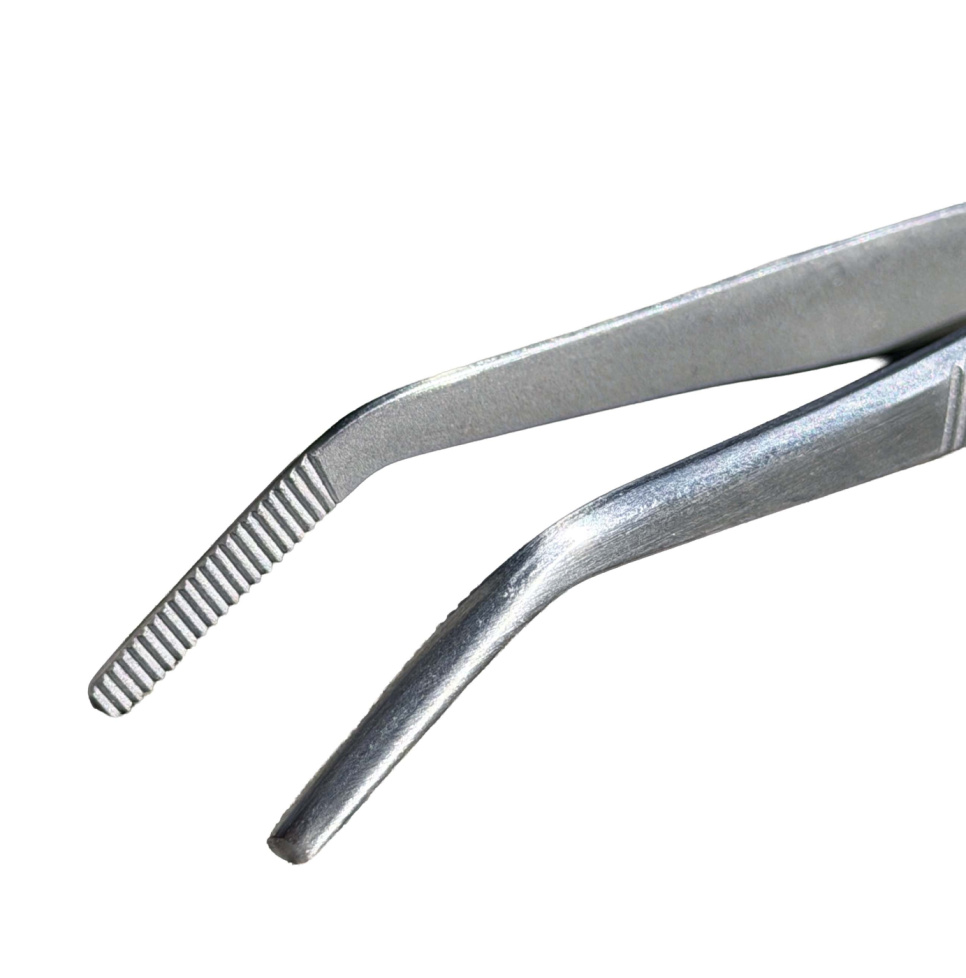 Pincet, vinklet, 14 cm, sølv - The Kitchen Lab