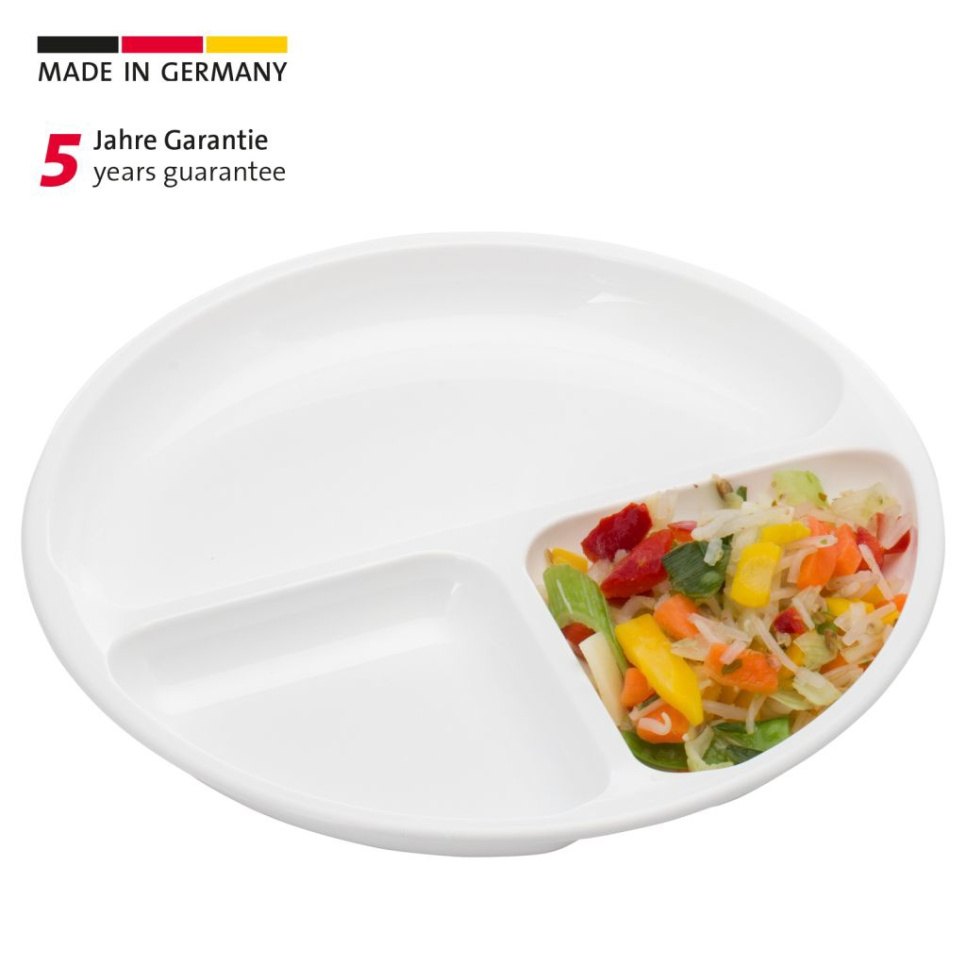 Plastiktallerken med tre rum, 25 cm - Westmark Plastiktallerken med tre rum, 25 cm - Westmark