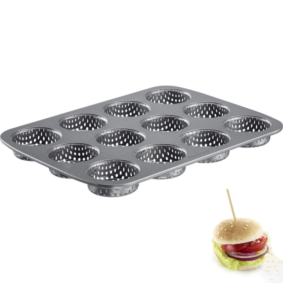 Perforeret bageform til mini-hamburgerboller, non-stick - Westmark Perforeret bageform til mini-hamburgerboller, non-stick - Westmark