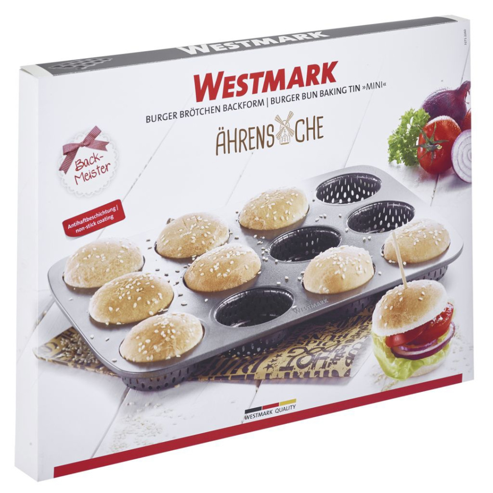 Perforeret bageform til mini-hamburgerboller, non-stick - Westmark Perforeret bageform til mini-hamburgerboller, non-stick - Westmark