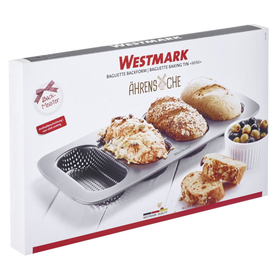 Perforeret bageform til mini-baguetter, non-stick - Westmark Perforeret bageform til mini-baguetter, non-stick - Westmark