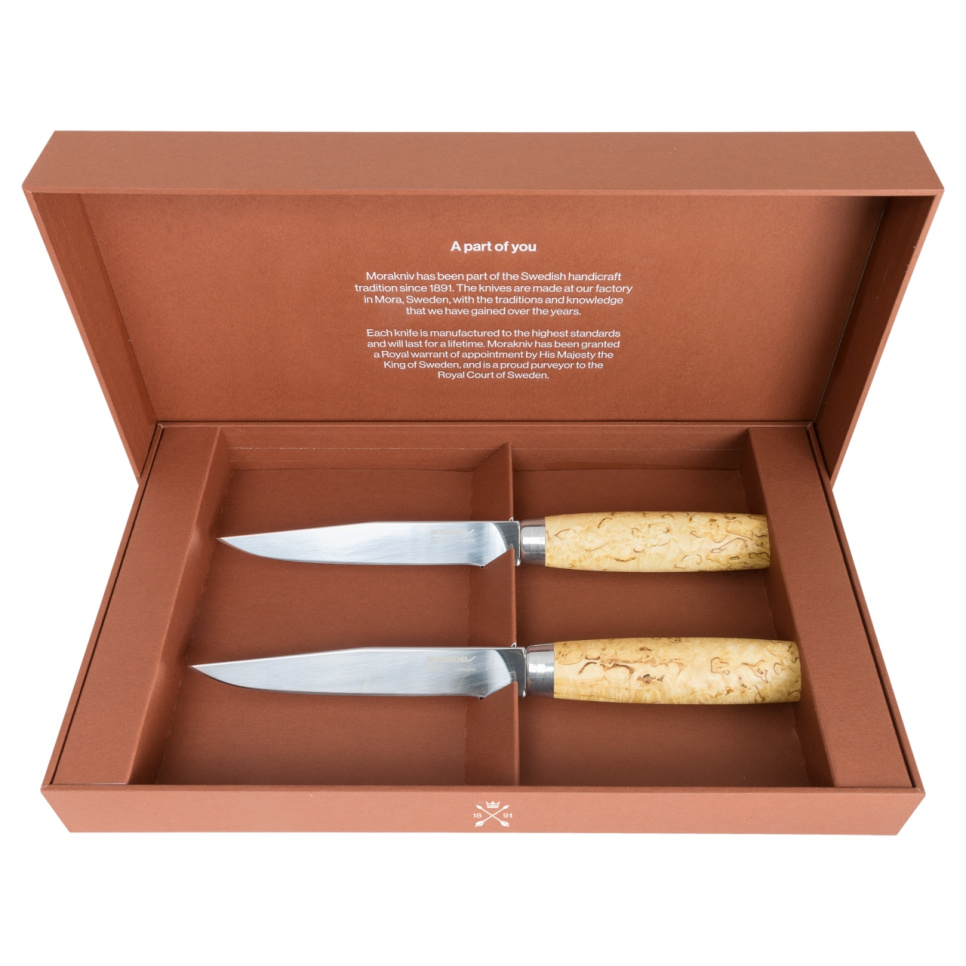 Stegekniv i gaveæske, 2 stk, Masur - Morakniv