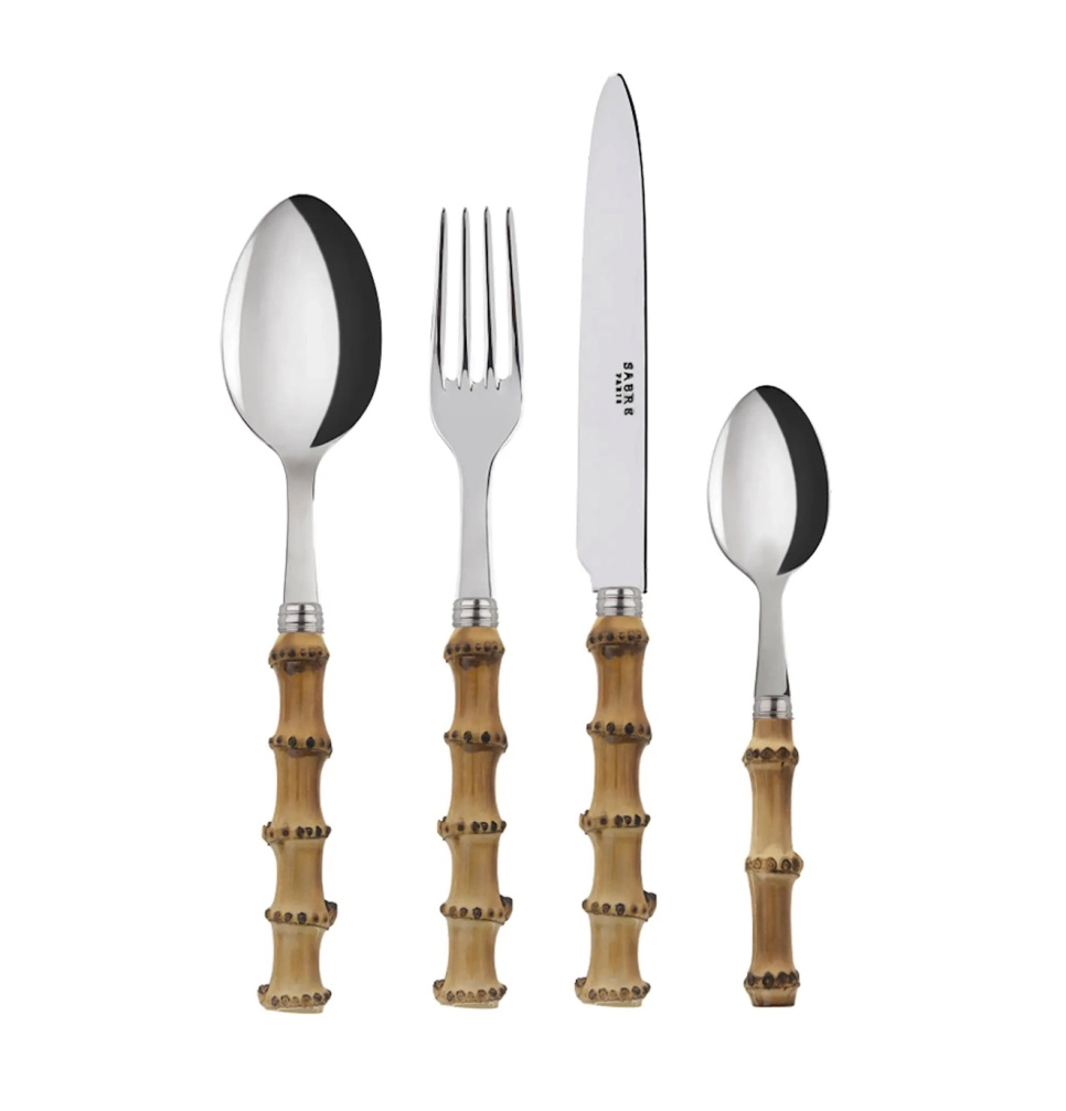 Set, 4 pcs, Panda Bambu - Sabre Paris i gruppen Borddækning / Bestik / Bestik sæt hos The Kitchen Lab (2195-31384)